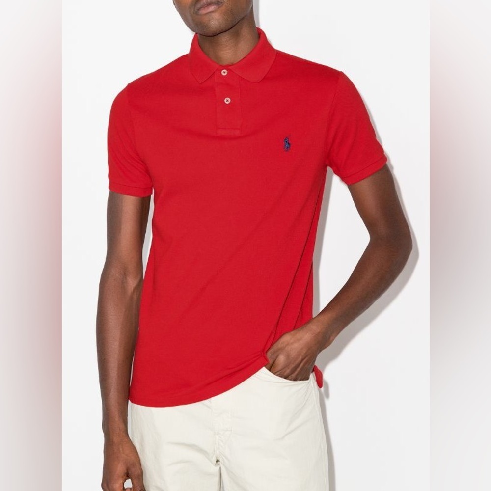 Polo Ralph Lauren Short Sleeve XL 100% Cotton Polo Shirt, Red, Vintage